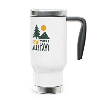 Stainless Steel Travel Mug with Handle, 14oz